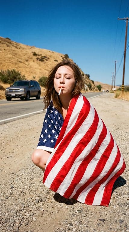 Star Spangled Sad Girl