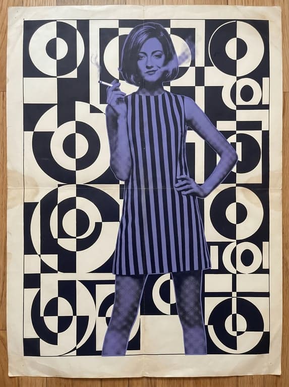 1960s Op-Art Fashion Poster