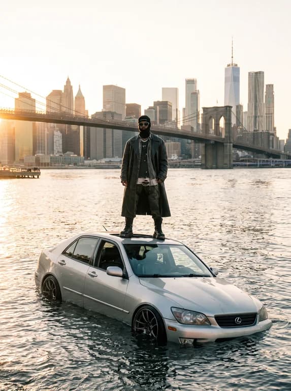 Sinking Car Portrait