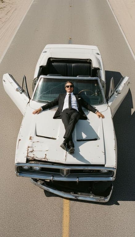 Wrecked Luxury Convertible