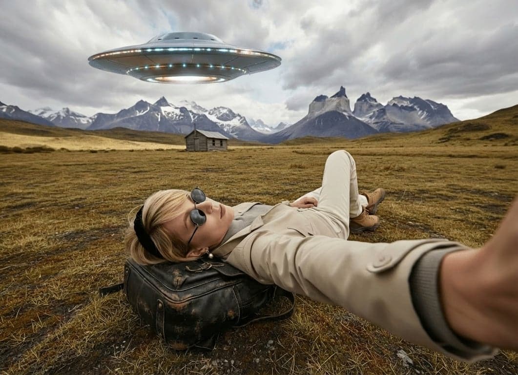 Wide Angle Hiking Selfie