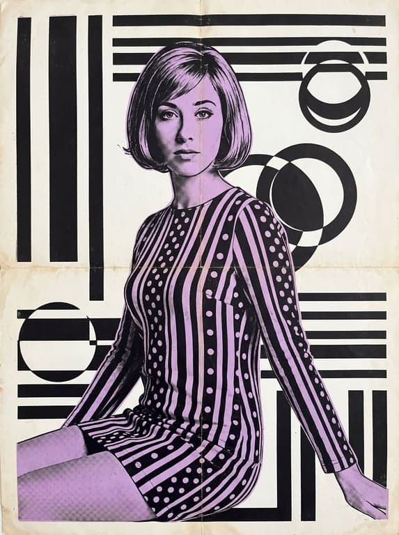 1960s Op-Art Fashion Poster